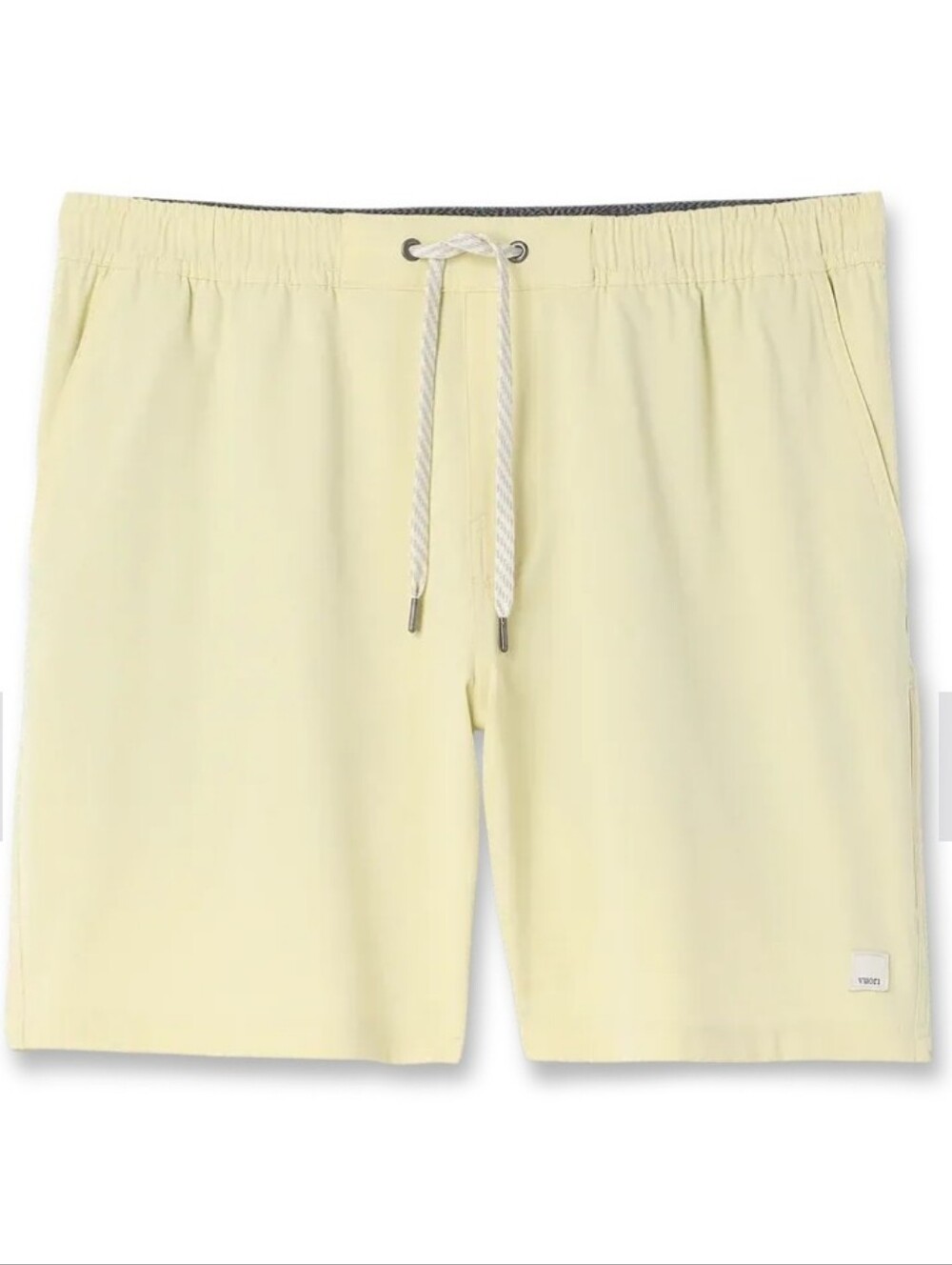 VUORI Mens Banks Session Unlined 7" Short In Seed Linen Texture Size XL